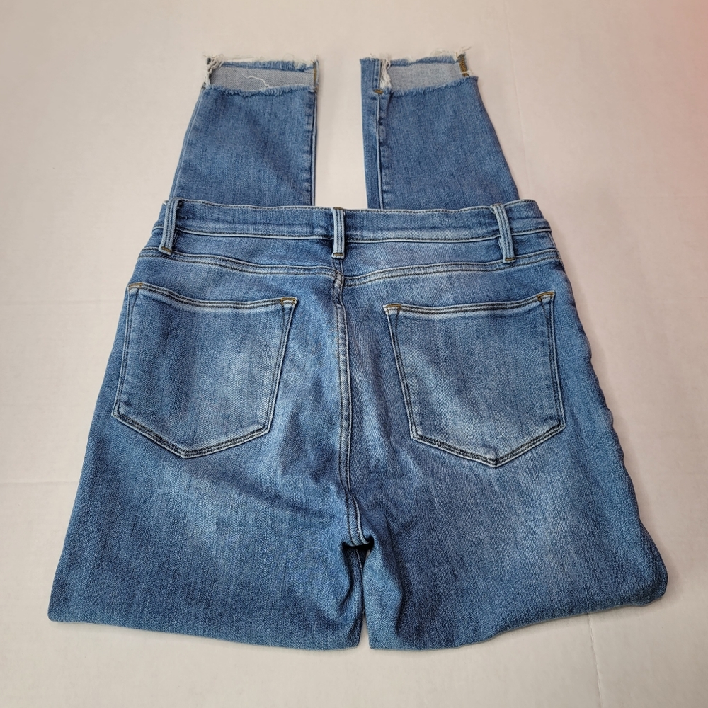 Frame Le High Raw Hem Stretch Skinny Jeans, Sz 30 - Picture 4 of 8
